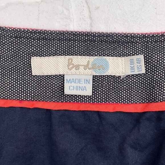 Boden Dress Women 4R‎ Black Pink Stripe Sheath Cotton Linen Classic Career VTG - Picture 7 of 14